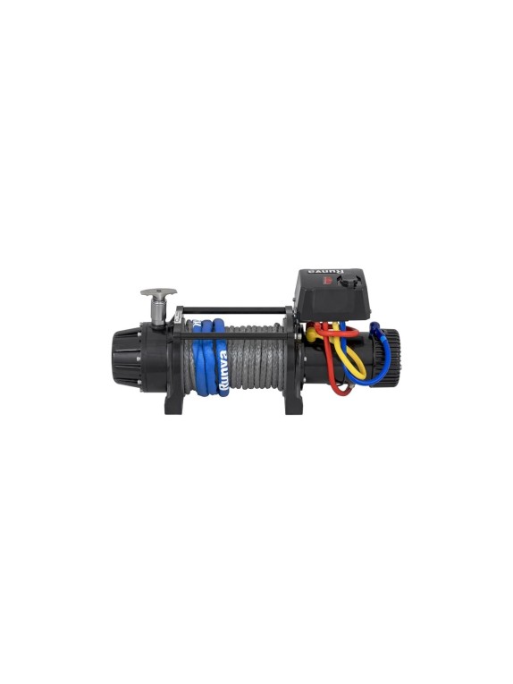 Электрическая лебёдка Runva 12V 9500 lbs 4350 кг влагозащищенная, комбин. роспуск, синт. трос EWB9500MAX-Q-SSRMAC
