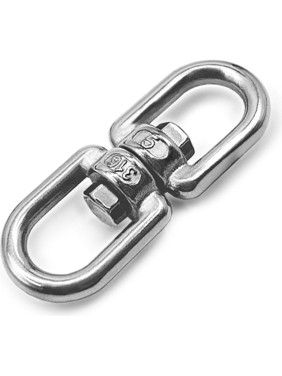 Вертлюг KREPFIELD нержавеющий, 5 мм петля-петля ART 8254 А4 2 шт. 8254А4ВЕРТЛЮГ5ММ-2