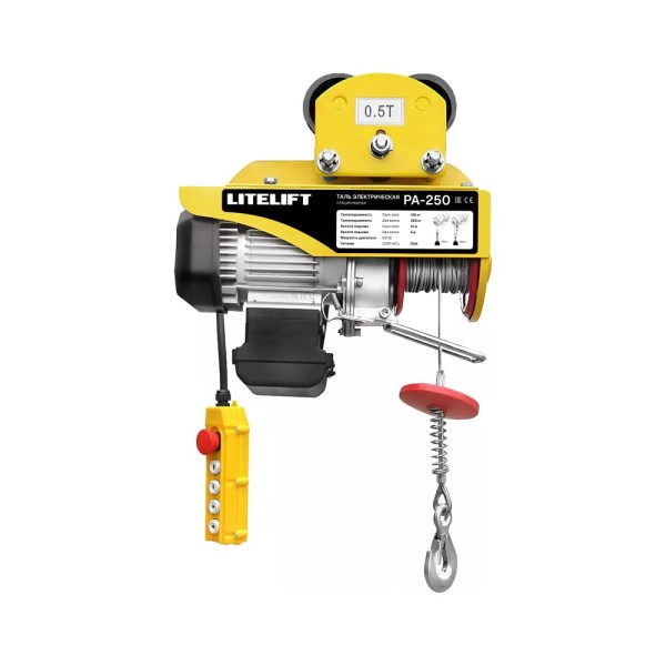 Электрическая передвижная мини таль OCALIFT РА-250 125/250кг, высота 12м, 220в ocapa250t12