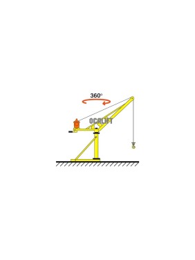 Поворотный мини кран с лебедкой OCALIFT KADET 300 кг, 60 м, 220В mini-130-300602