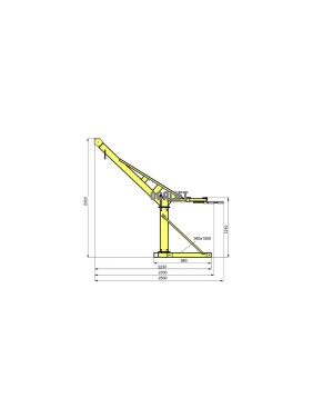 Поворотный скоростной мини кран с лебедкой OCALIFT KADET 300 кг, 40 м, 220В mini-130-300402