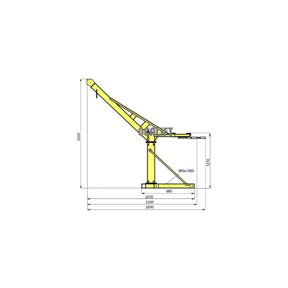 Поворотный мини кран с лебедкой OCALIFT KADET 500 кг, 40 м, 220В mini-130-500402