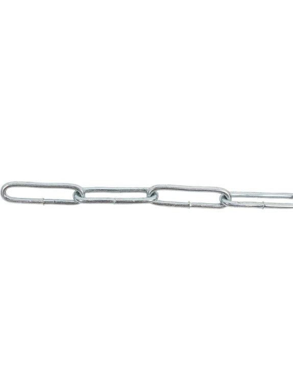 Цепь Fixbox DIN 763, дл. звено, 2 мм, белый цинк, 2.5 м 204520