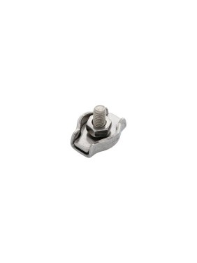 Зажим для стальных канатов STEELREX одинарный, SIMPLEX, цинк, 4 мм, упаковка 1 шт. 0521004000W100000110