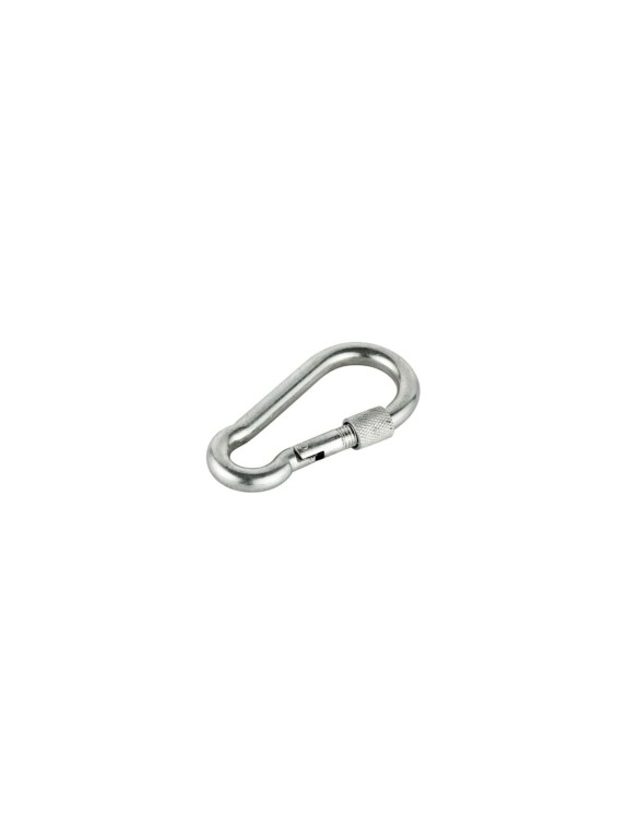 Карабин с фиксатором STEELREX DIN 5299D, цинк, 10 мм, упаковка 1 шт. 0526010000W100000110