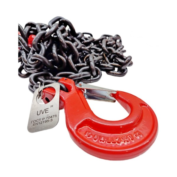 Цепь крепежная UVE 8 класс, 10 мм, 6.3 т, 5 м, ЦК-10/6300 UVE FC-106300-5000