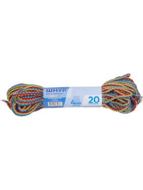 Шнур вязаный СИБШНУР д 4 мм, цветной, 20 м Color 30112