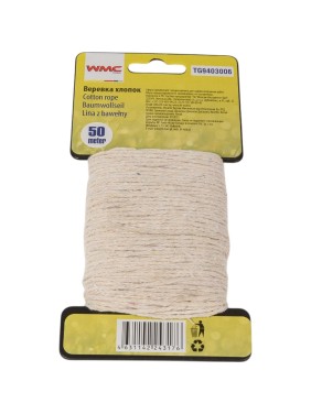 Хлопковая веревка WMC TOOLS 50 м WMC-TG9403006