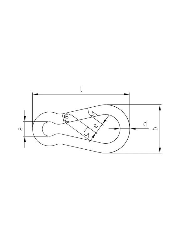 Карабин METIZ-A2 ART.9075 8x80 мм, А4, нержавеющий, пружинный, 1 шт. 90754880 1