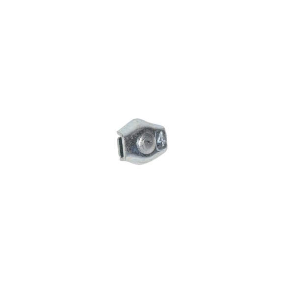 Зажим для стальных канатов STEELREX одинарный, SIMPLEX, цинк, 4 мм, упаковка 1 шт. 0521004000W100000110