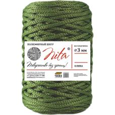 Шнур вязаный Nita б/с, ПЭ, d=3 мм, 200, ОЛИВА, 6" 4680253046220