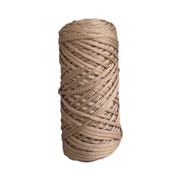 Вязаный шнур Nita б/с, ПЭ, диаметр 4 мм, 100 м, латте, 6" 4680253046411