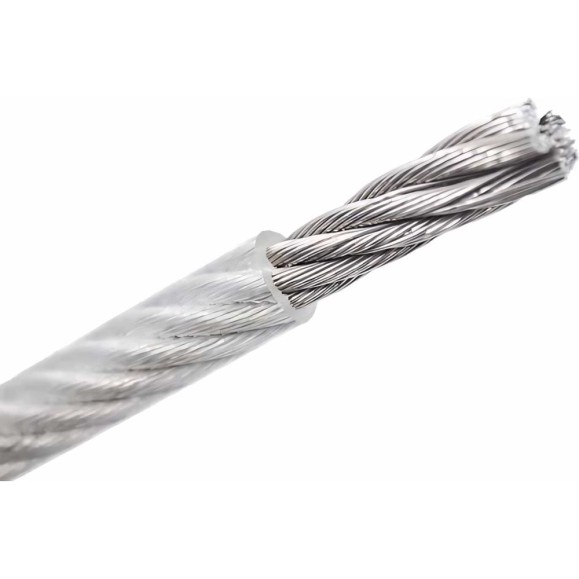 Стальной трос в ПВХ оплетке Rizzel DIN 3055, M6/8, 100 м 00000320920 Стальной трос в ПВХ оплетке Rizzel DIN 3055, M6/8, 100 м 00000320920