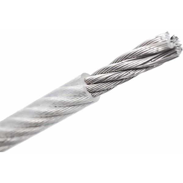 Стальной трос в ПВХ оплетке Rizzel DIN 3055, M6/8, 100 м 00000320920