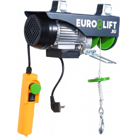 Электрическая стационарная лебедка EURO-LIFT РА-1000А 500/1000 кг, высота подъема 12/6 м, IP54 00002845