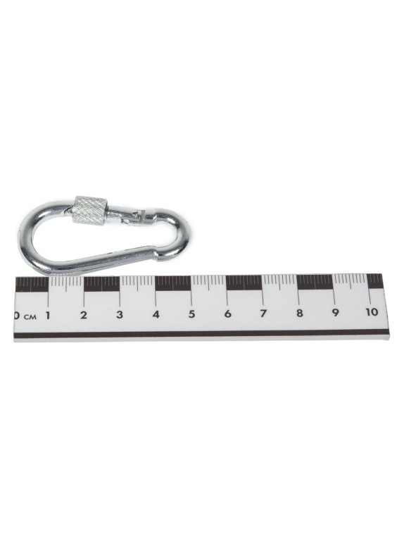 Карабин с фиксатором STEELREX DIN 5299D, цинк, 4 мм, упаковка 1 шт. 0526004000W100000110