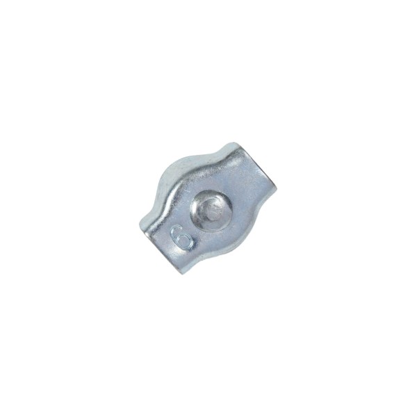 Зажим для стальных канатов STEELREX одинарный, SIMPLEX, цинк, 6 мм, упаковка 1 шт. 0521006000W100000110