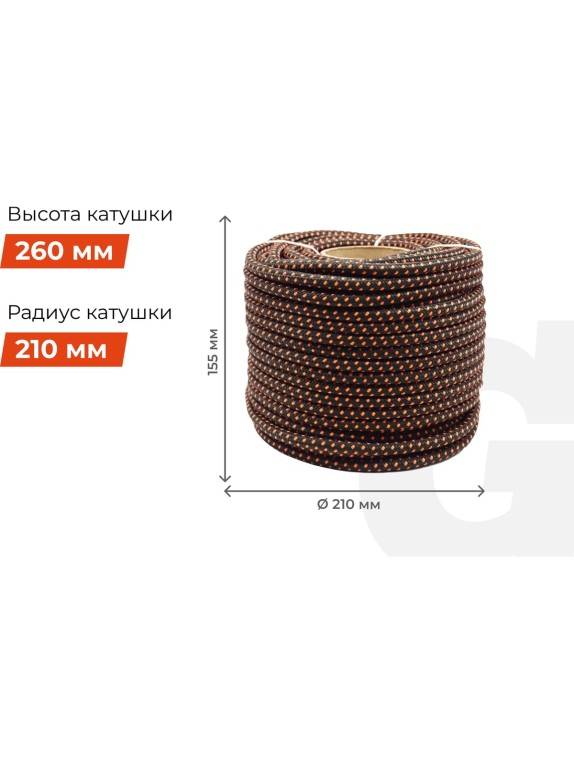 Плетеная веревка Gigant п/п, 24 пряди, 10 мм х 50 м HRS-11