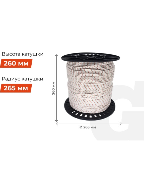 Плетеная веревка Gigant п/а, 16 прядей, 4 мм х 500 м HRS-12