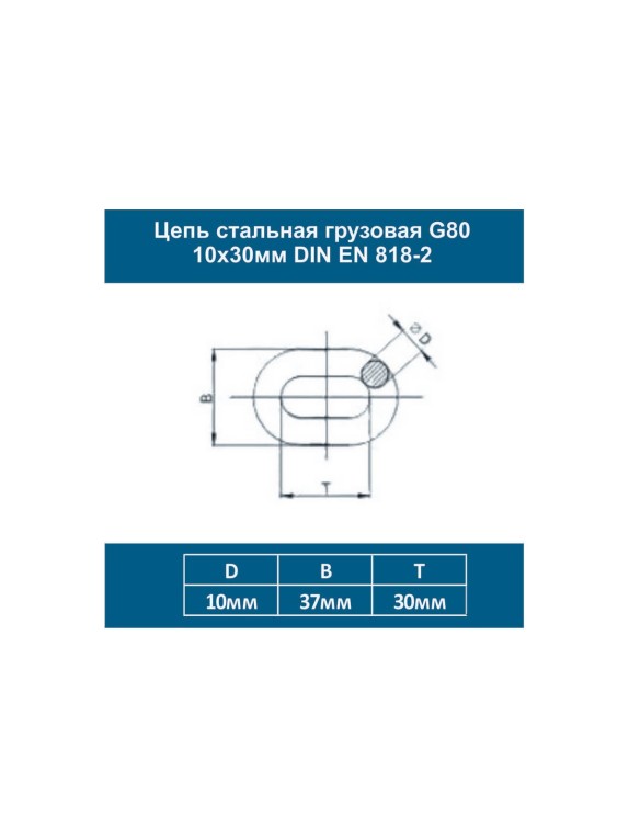 Цепь ООО Грузкомплект крепежная с крюками 6т 4м (цепь д.10мм) цкк6т4м