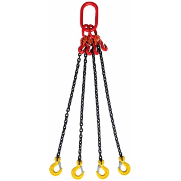 Цепной четырехветвевой строп ТРАСТ 4СЦ 11,2 т, 8000 мм, (укоротители) 8 класс 4687203238575