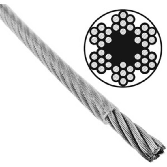 Трос для растяжки в оплетке BlackWeld _4/5 мм (200м) ПВХ DIN3055 144983 Трос для растяжки в оплетке BlackWeld _4/5 мм (200м) ПВХ DIN3055 144983