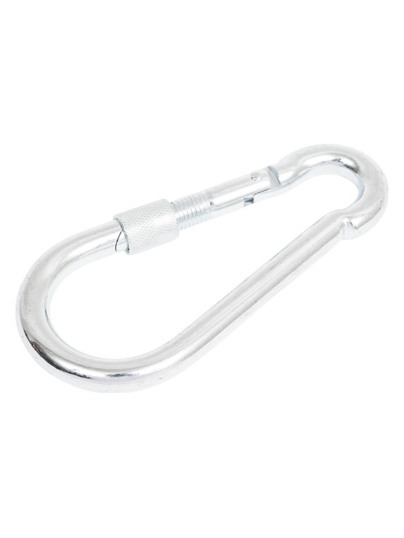 Карабин с фиксатором STEELREX DIN 5299D, цинк, 12 мм, упаковка 1 шт. 0526012000W100000110