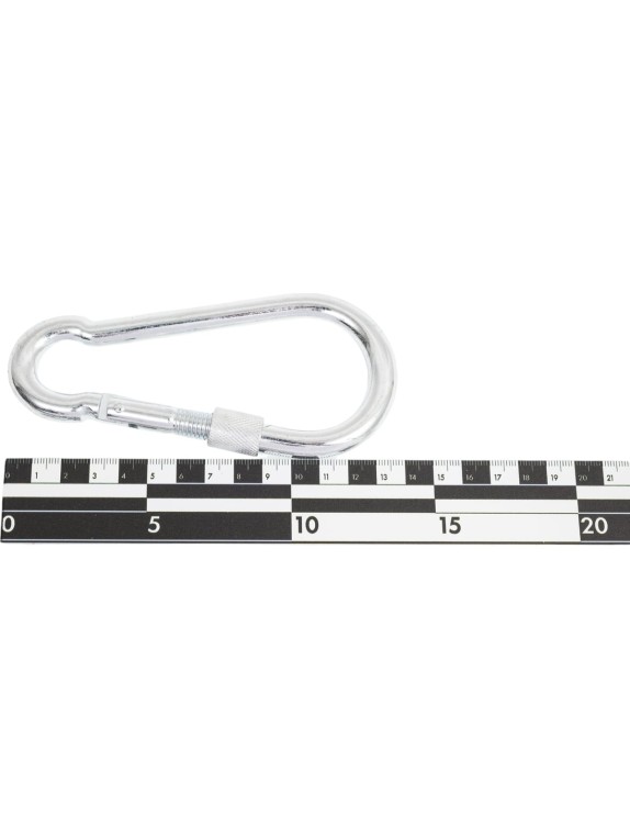 Карабин с фиксатором STEELREX DIN 5299D, цинк, 12 мм, упаковка 1 шт. 0526012000W100000110