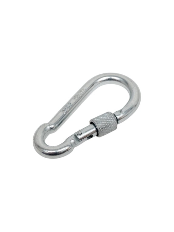 Карабин с фиксатором STEELREX DIN 5299D, цинк, 6 мм, упаковка 1 шт. 0526006000W100000110