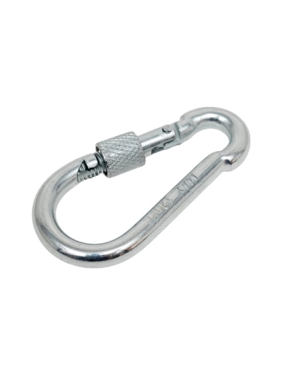 Карабин с фиксатором STEELREX DIN 5299D, цинк, 6 мм, упаковка 1 шт. 0526006000W100000110