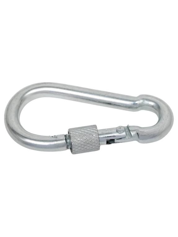 Карабин с фиксатором STEELREX DIN 5299D, цинк, 6 мм, упаковка 1 шт. 0526006000W100000110