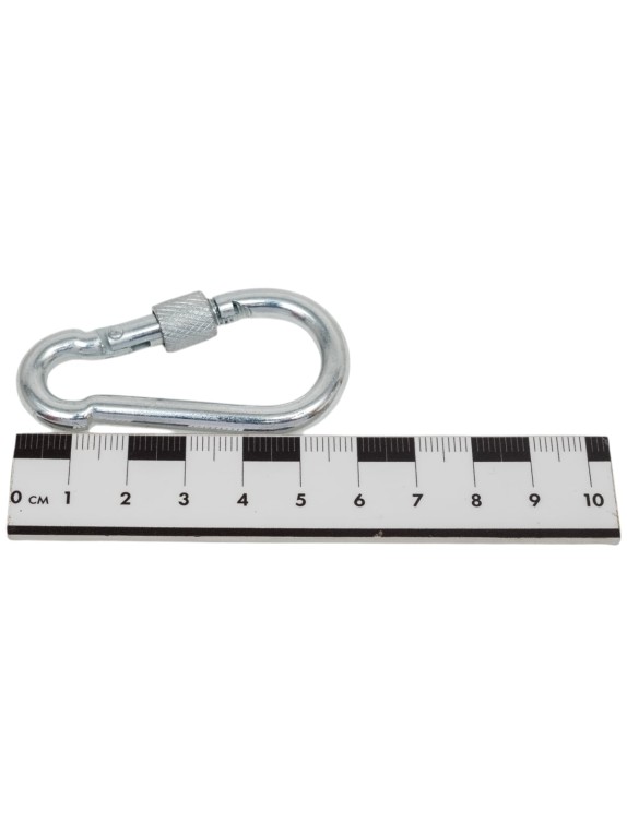 Карабин с фиксатором STEELREX DIN 5299D, цинк, 6 мм, упаковка 1 шт. 0526006000W100000110