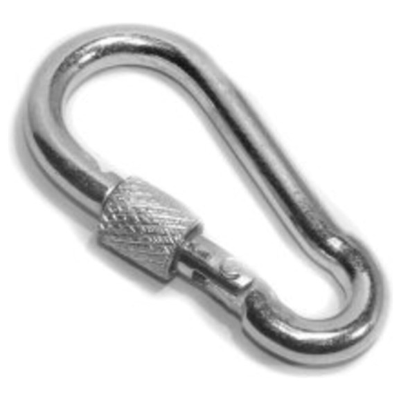 Карабин с фиксатором BlackWeld 12 мм, цинк, DIN 5299D (20) 144946