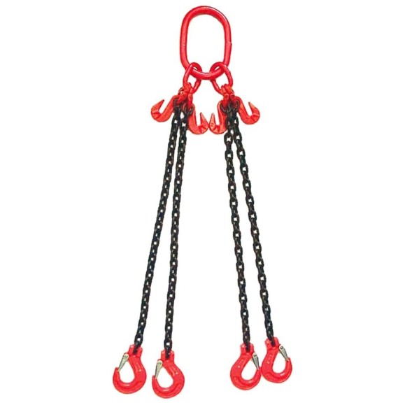 Строп цепной четырехветвевой GPR ООО ГРУЗОПОДЪЕМНЫЕ РЕШЕНИЯ 4СЦ 11,2тн/8м/УК крюки самозапирающиеся 4631171103977