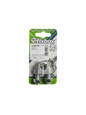 Зажим троса Fixbox DIN 741 12 мм белый цинк 1 шт 243310