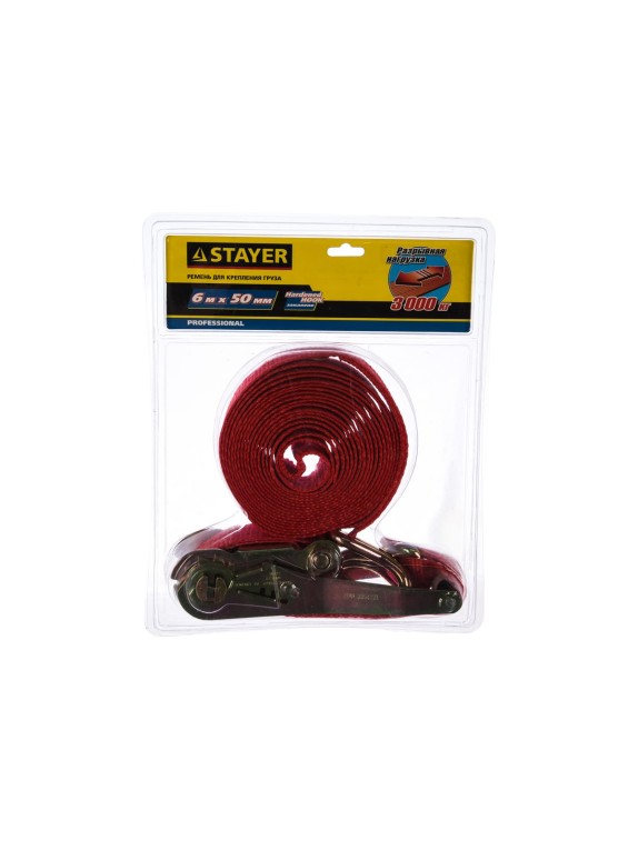 Ремень для крепления груза STAYER PROFESSIONAL 6 м 40564-6