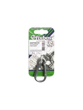Усиленный карабин Fixbox DIN5299C 6мм белый цинк 1 шт 029980