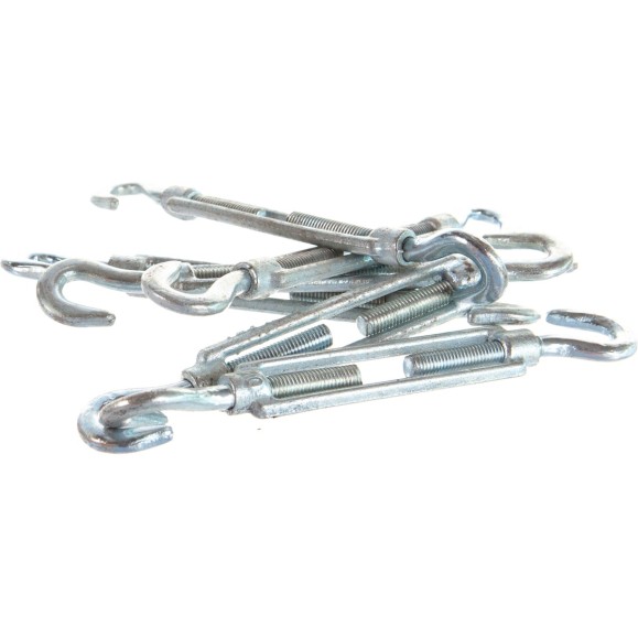 Талреп STAYER DIN 1480, крюк-крюк, М10, 6 шт, оцинкованный, 30525-10