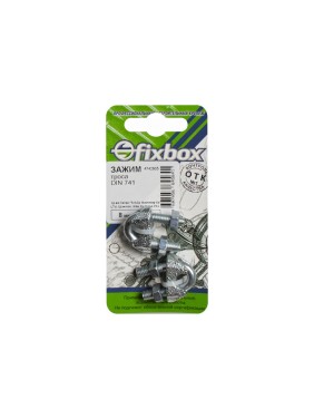 Зажим троса Fixbox DIN 741 8 мм белый цинк 2 шт 030120