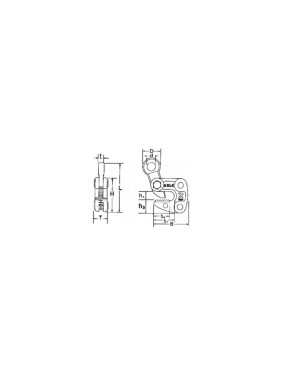 Захват для горизонтального подъема листа ABLE HLC 1.0 г/п 1,0 т