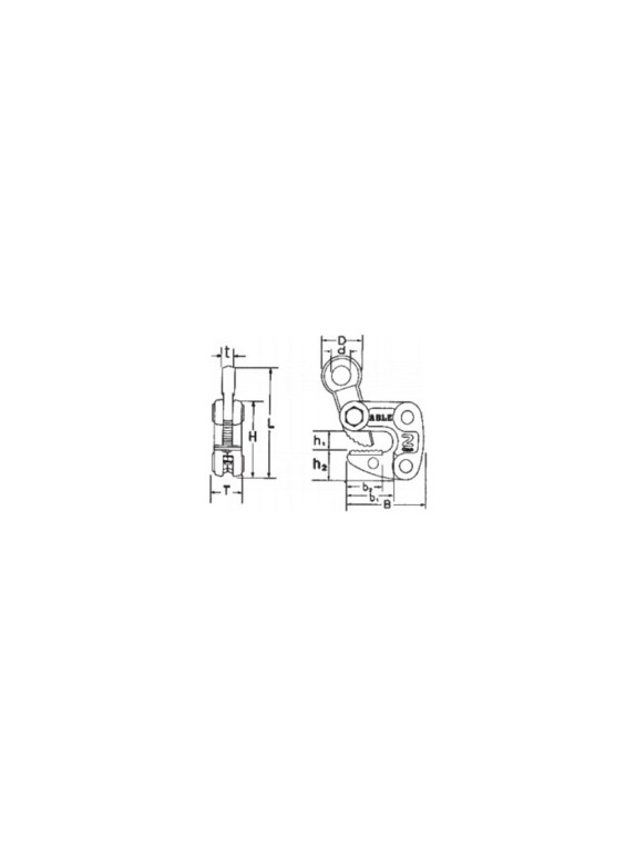 Захват для горизонтального подъема листа ABLE HLC 1.0 г/п 1,0 т