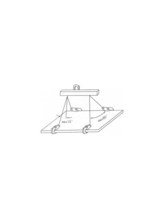 Захват для горизонтального подъема листа ABLE DHQ-3 г/п 3,0 т на пару