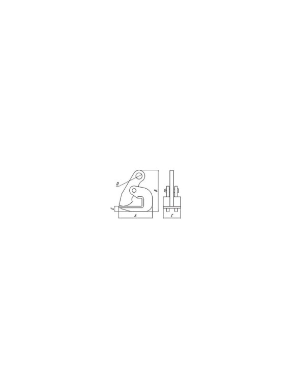 Захват для горизонтального подъема листа ABLE DHQ-5 г/п 5,0 т на пару