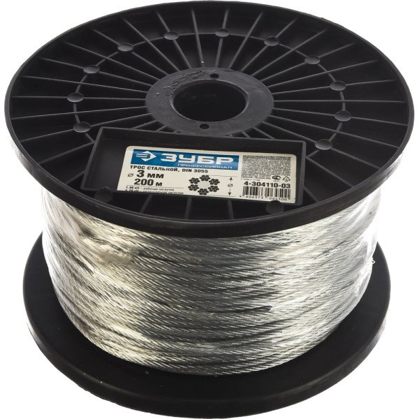 Трос стальной DIN 3055 Зубр 4-304110-03