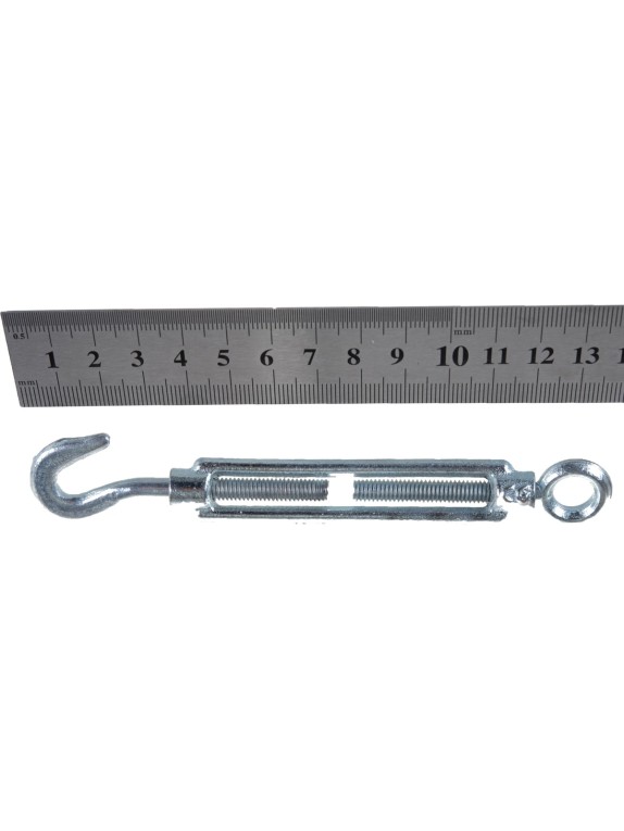 Талреп STAYER DIN 1480, крюк-кольцо, М6, 15 шт, оцинкованный, 30515-06