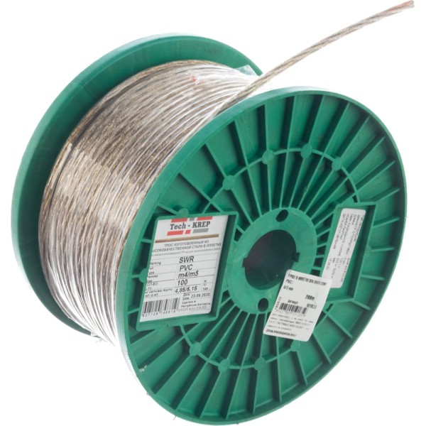 Трос в оплетке DIN 3055 SWR PVC 4/5 мм Tech-Krep 101923