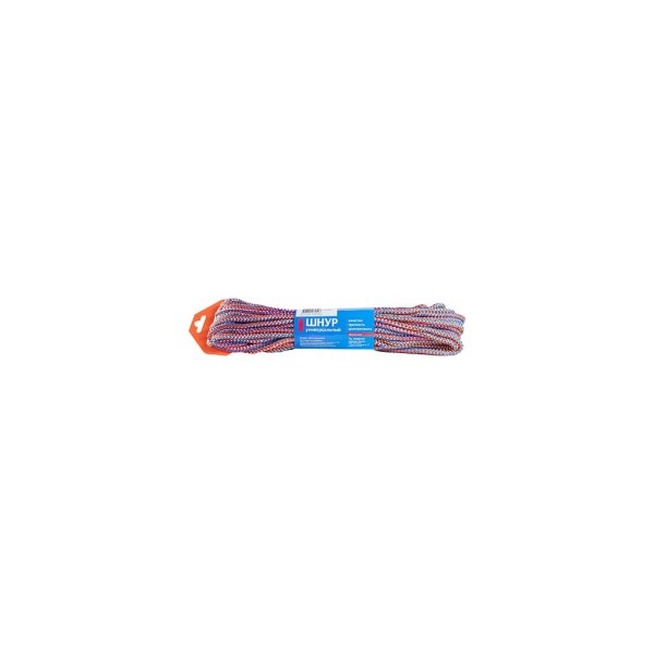 Вязаный шнур Tech-Krep ПП 6 мм с сердечником, цветной, 250 м 140316