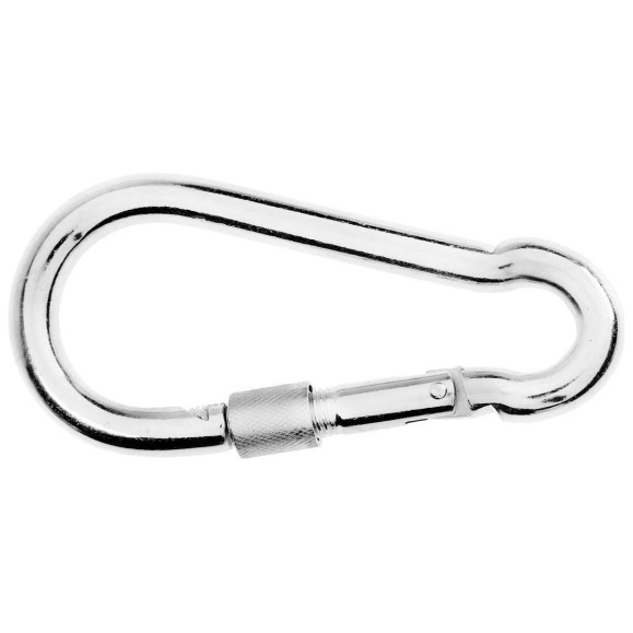 Монтажный карабин с фиксатором TUNDRA krep, DIN 5299D, 12х140 мм, оцинкованный 5244795