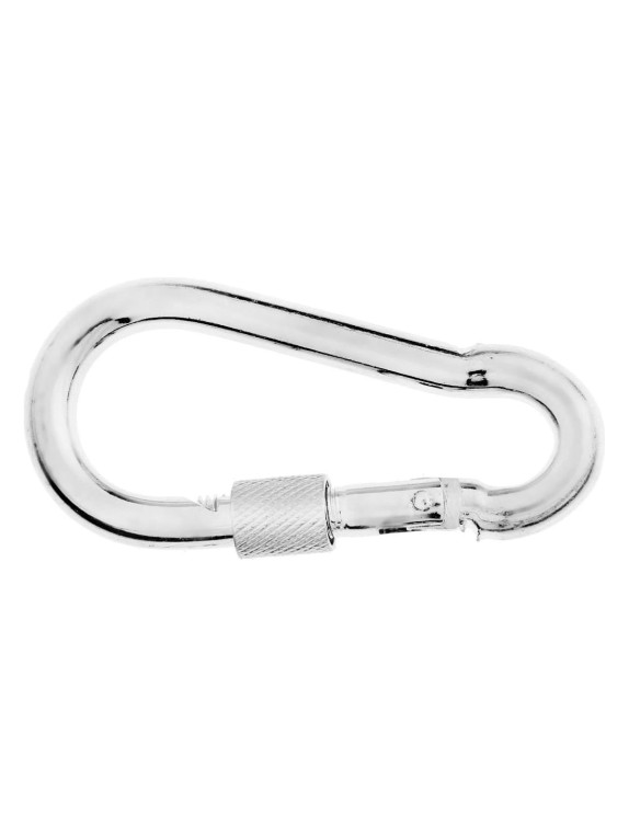 Монтажный карабин с фиксатором TUNDRA krep, DIN 5299D, 9х90 мм, оцинкованный 5244794