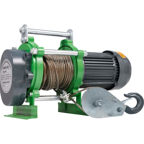 Лебедка электрическая (500/1000кг, 30/15м, U=220v, P1, 50HZ) EURO-LIFT KCD 00019835
